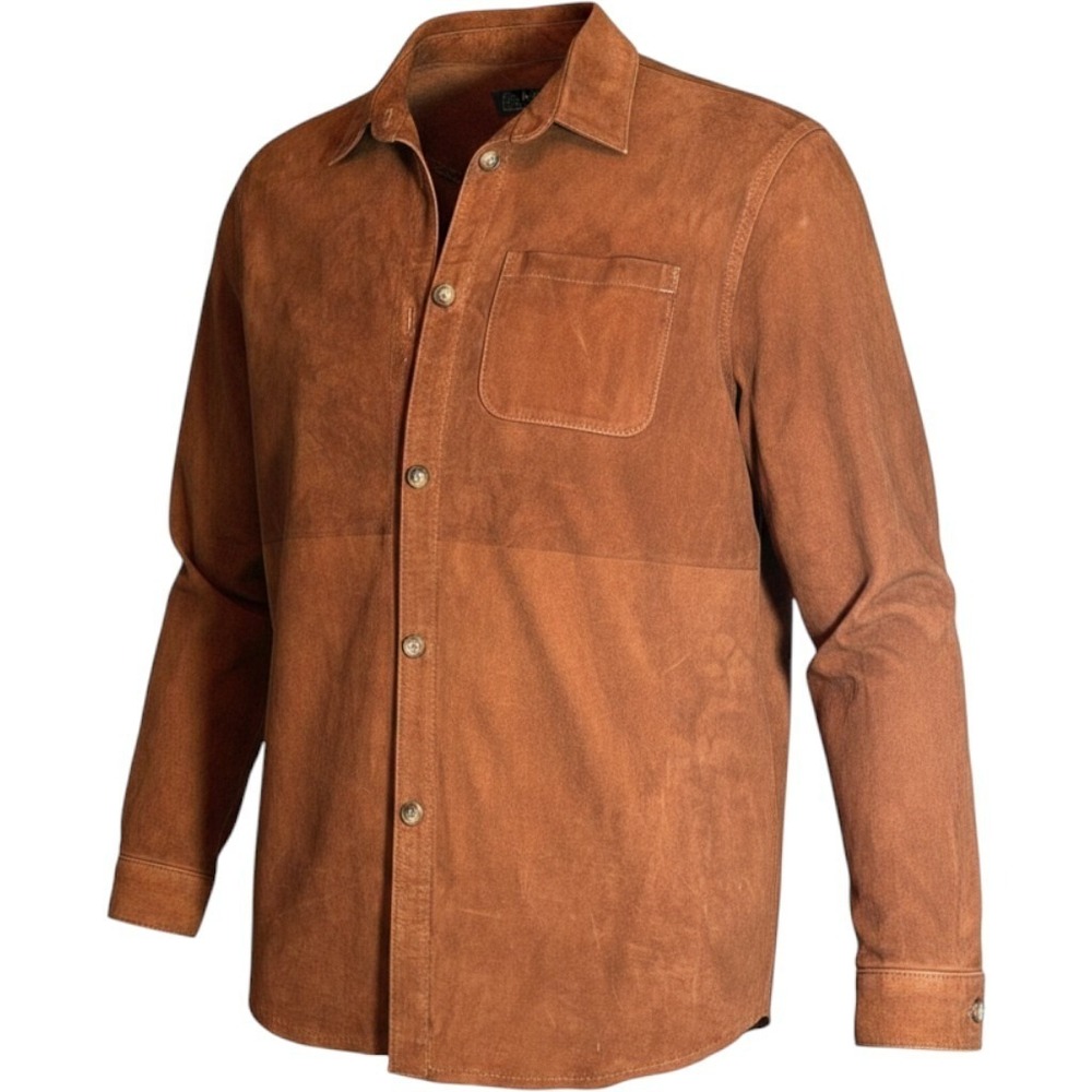 Women's ARANDU  Habano Suede Shirt XL Old Money Mob Wife